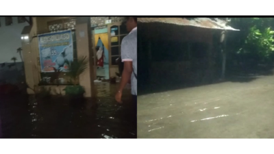 Banjir Roob genangi sebagian wilayah kota Benteng dan Sekitarnya serta tanggul jebol, 3 kios rusak total