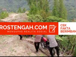 Peran aktif Polri membenahi tanah longsor di ruas jalan Poros yang menuju ke Desa Minanga Kec. Rongkong Kab. Lutra