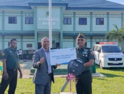KODIM 1422/MAROS MENDAPAT AMBULANCE DARI BRI CABANG MAROS