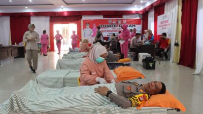 Sambut Hari Bhayangkara, Polres Luwu Utara Melaksanakan Kegiatan Donor Darah