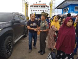Brigjend TNI Nefra Firdaus silaturahmi ke Selayar Di Jemput Dandim Selayar di Pelabuhan Pamatata