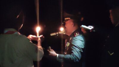 Dandim Selayar Pimpin Apel Kehormatan dan Renungan Suci di TMP Barugaiya