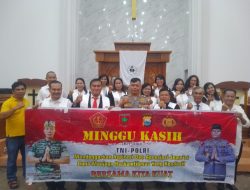 Polda Sulsel Gelar Minggu Kasih Di Wilayah Sudiang Makassar ; Harap Jemaat Ikut Bersinergi Dengan Aparat Wujudkan Pemilu Aman