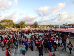 Besar Antusias Warga Ikuti Final Turnamen Volly HUT ke 78 TNI