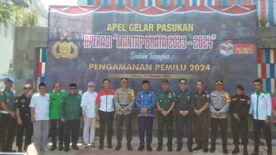 Pj Walikota Palopo Asrul Sani, SH., M.Si.hadiri Apel Gelar Pasukan Operasi Mantap Brata 2023-2024