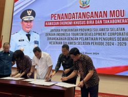 Bupati Basli Ali Teken Mou Dengan Pemprov Sulsel dan ITDC Percepatan KEK Bira – Taka Bonerate