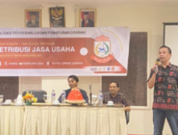 Kasrudi Gelar Sosialisasi Perda Tentang Retribusi Jasa Usaha di Hotel Grand Imawan