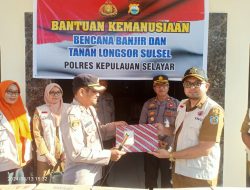 Polres Selayar Kirim Bantuan Kemanusiaan Untuk Korban Banjir dan Tanah Longsor