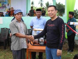 Syukuran Panen Raya Padi, Basli Ali Bantu Alsintan Petani Sawah Desa Ujung