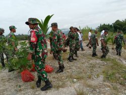 Lestarikan Alam, Aparat TNI dari KORAMIL 1403 09/Sabbang Bersama Dengan Masyarakat Tanam Pohon