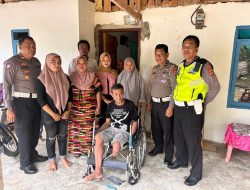 Bentuk Solidaritas dan Dukungan Moral, Kapolres Luwu Utara Berikan Bantuan Kursi Roda dalam Rangka memperingati HUT Polri ke-78