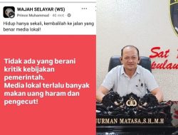 Kasat Reskrim Polres Selayar Tanggapi Laporan Ikatan Jurnalis Selayar Terkait Akun Facebook Prince Muhammad yang Hina Profesi Jurnalis