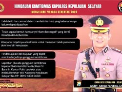 Kapolres Selayar Keluarkan 5 Point Himbauan Untuk Kamtibmas Jelang Pilkada 2024