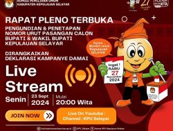 Pengundian Nomor Urut Pasangan Calon dan Deklarasi Kampanye Damai KPU Selayar