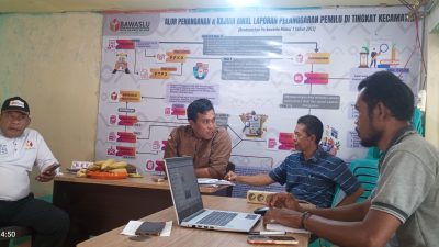 Kordiv HP2H Bawaslu Selayar Monitoring ke Panwascam Bontomatene Terkait Pelanggaran Kampanye oleh ASN dan Perangkat Desa Serta DPTB