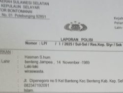 Ketua GP Ansor Selayar Laporkan Kasus Penebangan Pohon Kelapa di Kebun Warisan