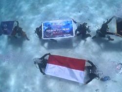 Merah Putih Berkibar di Dasar Laut Selayar, Simbol Nasionalisme HUT RI ke-80