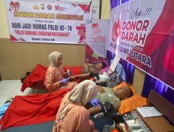 Donor Darah Serentak Warnai Peringatan HUT ke-74 Humas Polri, Polres Luwu Utara Wujudkan Semangat Polisi Humanis