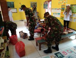 Koramil 1403-09/Sabbang Akselerasi Program Dapur Satuan, 25 Siswa TK Pelangi Bangsa Terima Makanan Bergizi