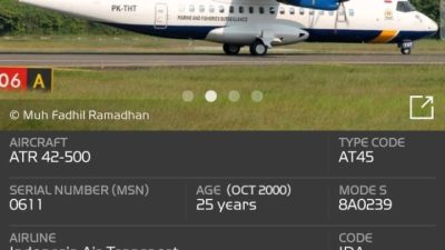 Pesawat ATR Indonesia Air Transport Hilang Kontak di Maros, Manifes Catat Tiga Penumpang Tujuan Makassar
