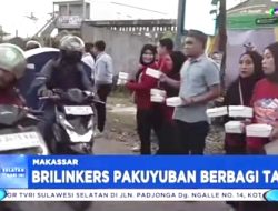 ‎Brilinkers Paguyuban Tamalanrea Berbagi Takjil di Poros Moncongloe, Pengendara Dibantu Berbuka di Jalan