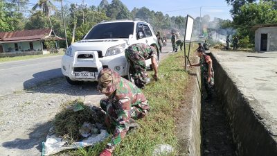 Koramil Sabbang Gelar Karya Bhakti Bersama Warga