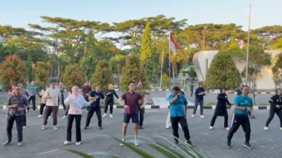 BRI BO Tamalanrea Gelar Senam Sehat Bersama Karyawan