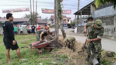 Sambut HUT RI ke-81, TNI-Polri Bersama Masyarakat Baebunta Gelar Karya Bhakti